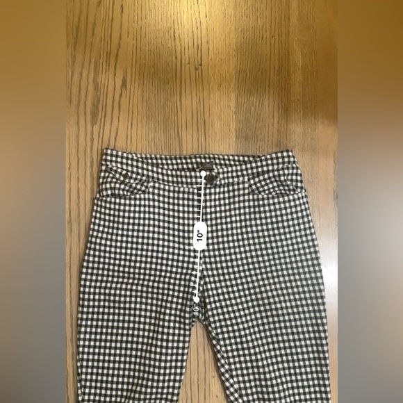 Anthropologie Gingham Crop Flare Pants-Size 6 - Picture 6 of 7